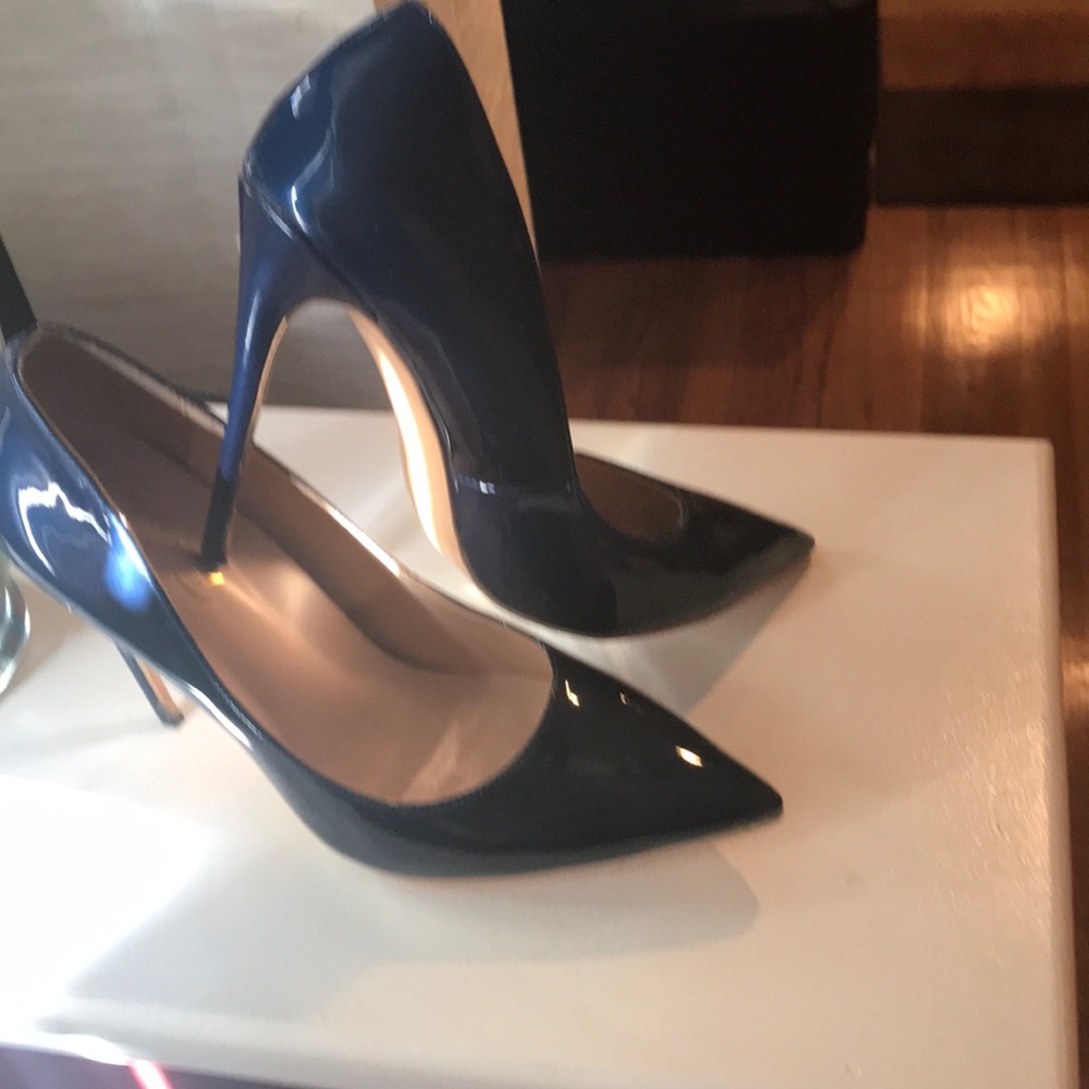 Patent leather heels